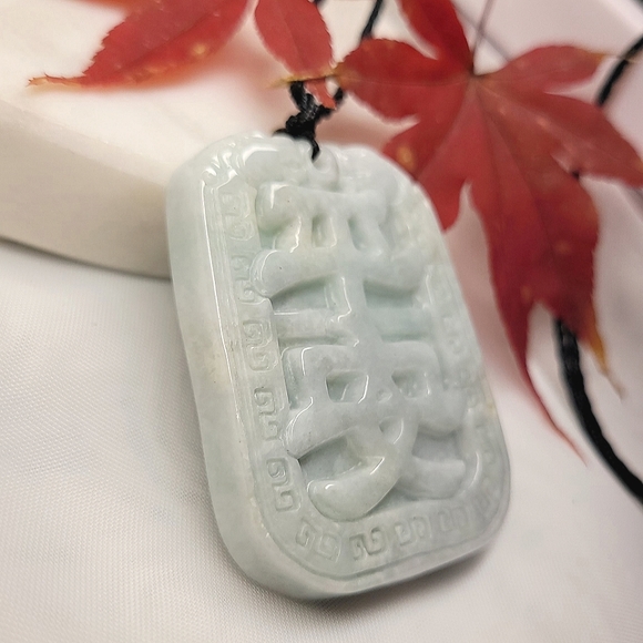 Genuine Jadeite Hand Carved Peace Jadeite Jade  "Peace" *NWT* - Picture 5 of 5